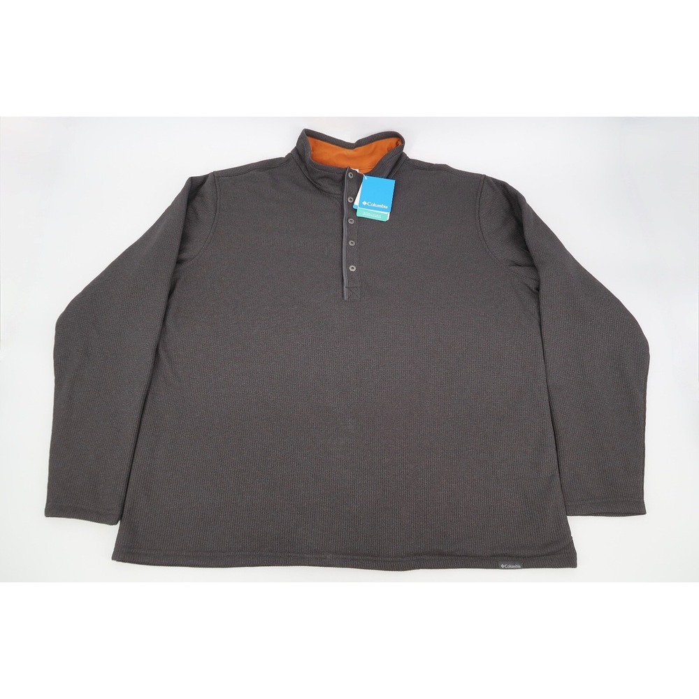 Columbia Men''s XXL Park Range Insulated Pull Over Snap Waffle Knit Size 2XL New